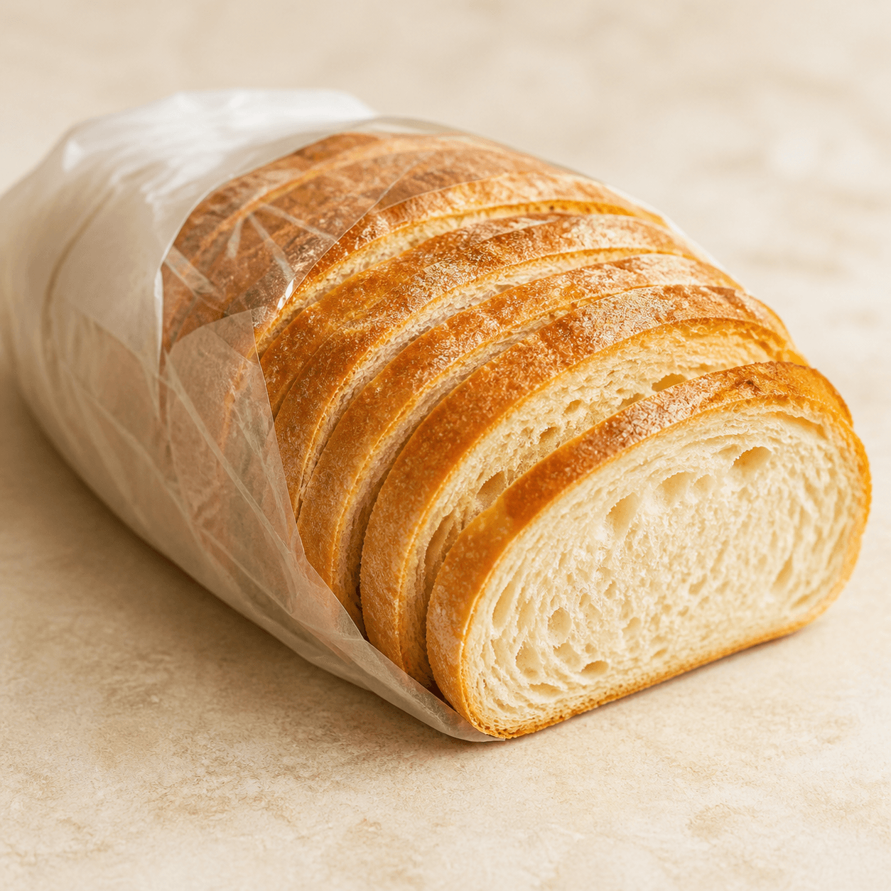Sliced Italian-style bread